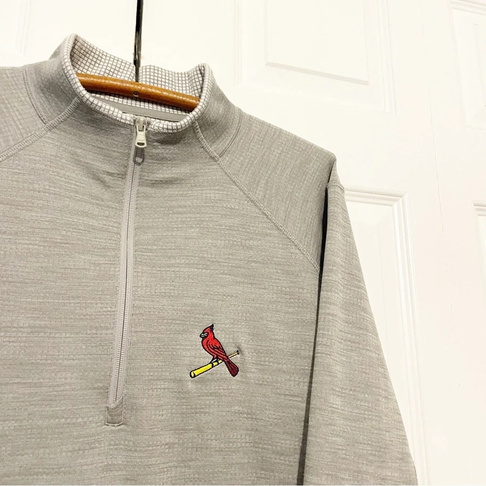Vineyard Vines St. Louis Cardinals 1/4 Quarter Zip Fleece Pullover Size XL Golf - Picture 2 of 9